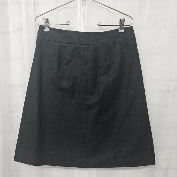 Merona Black A-Line Canvas Retro Pleated Skirt 4 - Picture 8 of 12